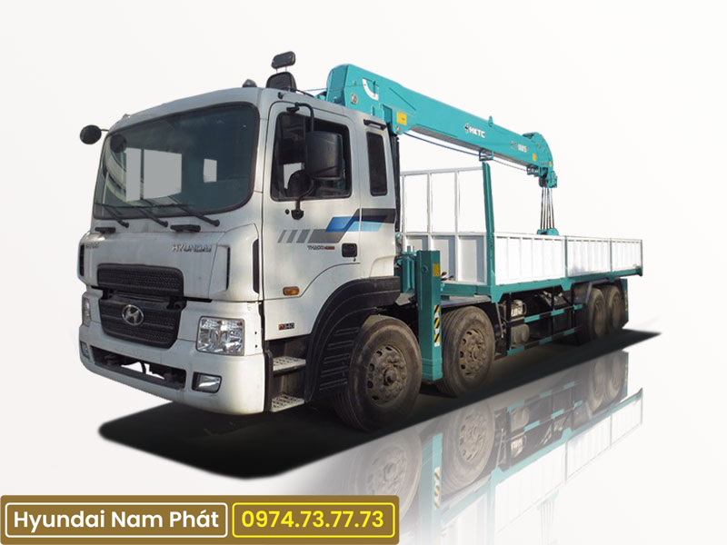 Xe tải Hyundai HD360 5 Chân Gắn Cẩu HKTC 10 Tấn